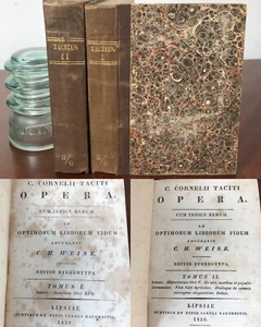 C. Cornelli Taciti (Tacitus) Opera, C.H. Weise 1829 Tauchnitz Leipzig 2 Vol. HC - Picture 1 of 17