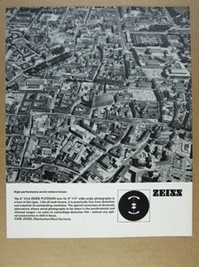 Carl Zeiss 1969 lente pleogon foto aérea anuncio impreso vintage - Imagen 1 de 1