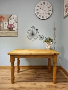Vintage Pine Farmhouse Dining Table Desk Side 4ft - Picture 1 of 12