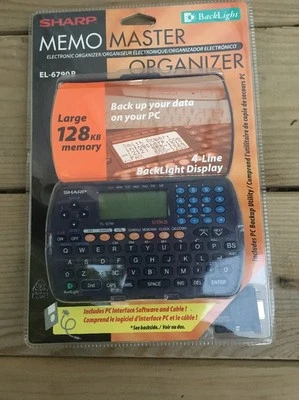 Sharp EL-6790P Memo Master Electronic Pocket Handheld Organizer PC Computer Sync - Image 1 of 4