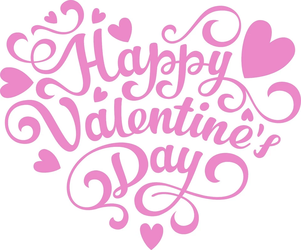 Window Wall Vehicle Valentines Heart Swirl Type Decal Vinyl Sticker - Image 1 of 1