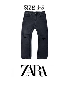 ZARA GIRL BLACK STRAIGHT JEANS-SIZE:4-5 YEARS-EXCELLENT CONDITION! - Picture 1 of 6