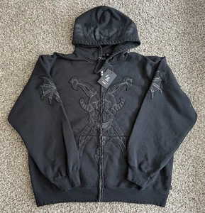 Supreme Y’s by Yohji Yamamoto Zip Up Hooded Sweatshirt FW25 XXL Black IN HAND - Bild 1 von 2