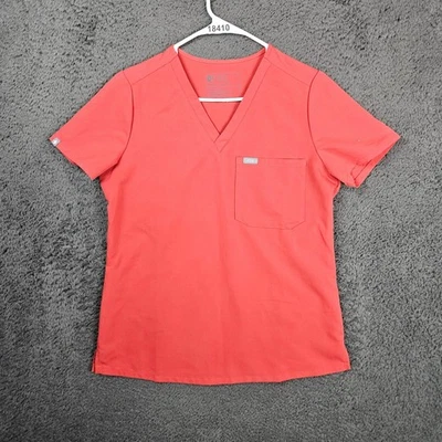 Blusa Médica FIGS Technical Collection Para Mujer S Coral Cuello en V Manga Corta Bolsillo Foto 1 de 4