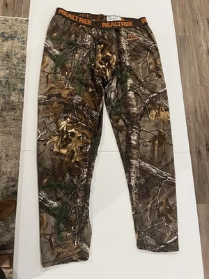 Realtree Xtra Camo Fleece Lined Base Layer Pants Men’s L - Image 1 of 3
