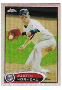 2012 TOPPS CHROME JUSTIN MORNEAU REFRACTOR #94 MINNESOTA TWINS - Picture 1 of 2