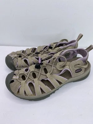 Sandálias esportivas femininas Keen tamanho 8 roxo bronzeado impermeável renda elástica em excelente estado usado - Imagem 1 de 4