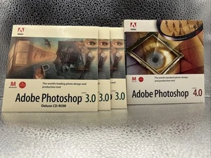 Adobe Photoshop 3.0 ( Set Of 3) Deluxe CD-ROM And 4.0 (One) - Photo 1/2