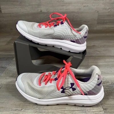Zapatos Under Armour Out Hustle Gris Púrpura Rosa Talla 5Y 3025061-101 Foto 1 de 4