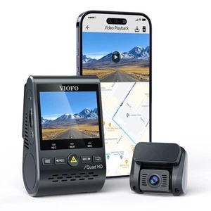 Dual Dash Cam, 2K 1440P 60fps+1080P 30fps Front and Rear Dash Camera with Wi-... - Picture 1 of 8
