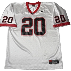 Georgia Bulldogs Jersey Mens Large White Red NCAA Football Nike Authentic 2000s - Picture 1 of 6