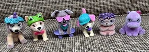 Lot de 6 Barbie animaux de compagnie surprise chiens flous 2023, hippopotame et paresseux Mattel #442087 - Photo 1/17