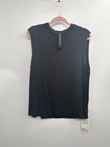 NWT Lululemon BeCalm Relaxed-Fit Sleeveless Tank Top Men Small Black Performance - Picture 1 of 7