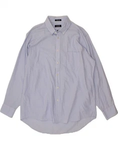 CHAPS Mens Twill Classic Fit Shirt  Size 17-17 1/2 XL Blue Pinstripe DA12 - Picture 1 of 3