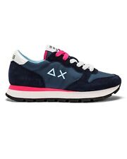 Shoes Sneakers Sun68 Ally Solid Z34201 Leather Men Navy