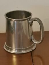 1. Vintage Half Pint English Pewter Tankard Mug 
