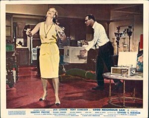 Good Neighbor Sam original lobby card Jack Lemmon Romy Schneider dancing