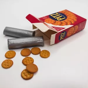 Mini Japanese Toy Doll House Series: RE-MENT Retro Showa: Box of Crackers - Picture 1 of 4