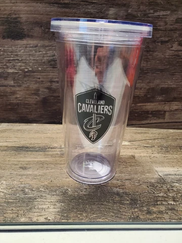 Cleveland Cavaliers cavs Travel Tumbler 20oz Ultra NBA Cup Mug lid chipped Cover