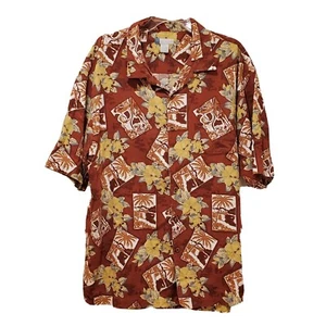 Half Moon Bay Hawaiian Shirt Mens Size XXL Linen Rayon Blend Button-Up VGUC - Picture 1 of 9