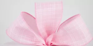 5 yards 2.5" Estelle Linen Pink Ribbon" 2.5" Wired ribbon - Picture 1 of 1