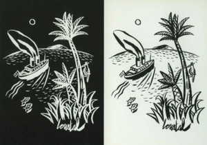 LOUSTAL CARTE POSTALE VOYAGE DESSIN INÉDIT POUR UN TEE-SHIRT DESBOIS 2000 - Picture 1 of 1