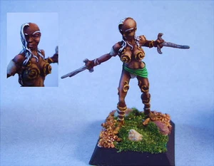 Confrontation painted miniature cute sexy Female Drune Warrior - Picture 1 of 2