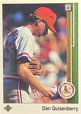 1989 Upper Deck #533 Dan Quisenberry St. Louis Cardinals Baseball Card - Image 1 of 2
