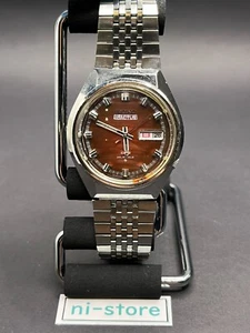 Reloj Vintage Seiko 5 Actus SS 6106-7690 Automático 37mm Esfera Roja - Rango B - Imagen 1 de 21