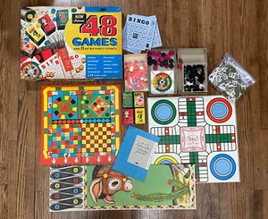 Vintage 1950s Whitman 48 Games Board Games Set - Picture 1 of 13