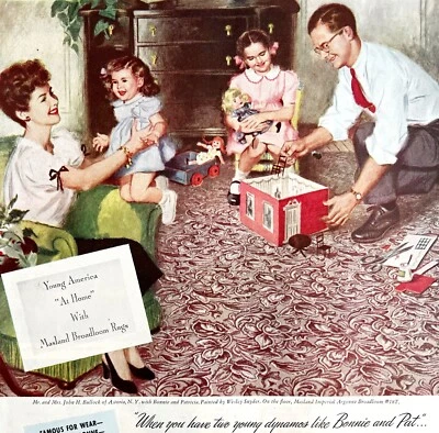 Masland Imperial Argonne Rugs 1948 Advertisement Broadloom Wesley Snyder DWHH4 - Image 1 of 2