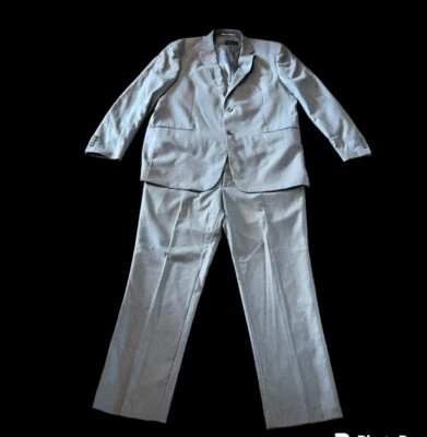 Traje Giorgio Fiorelli 3 Piezas Chaqueta Gris Súper Fino 48 En Pecho Pantalones 40X31 Foto 1 de 4