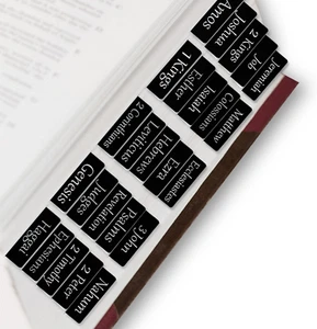 Bible Tabs,Black Reposition Laminated Bible Tabs,Bible tabs for Women,Remove & R - Picture 1 of 8
