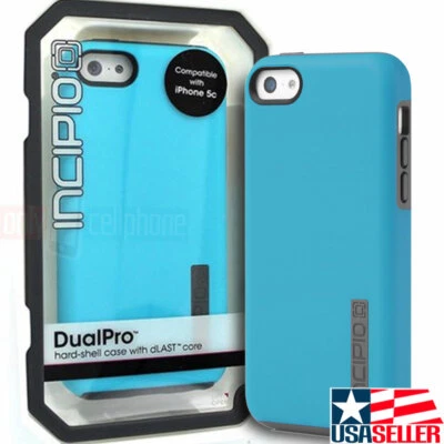 Funda híbrida azul cian absorbente de impactos Incipio de doble capa para iPhone 5c Foto 1 de 4