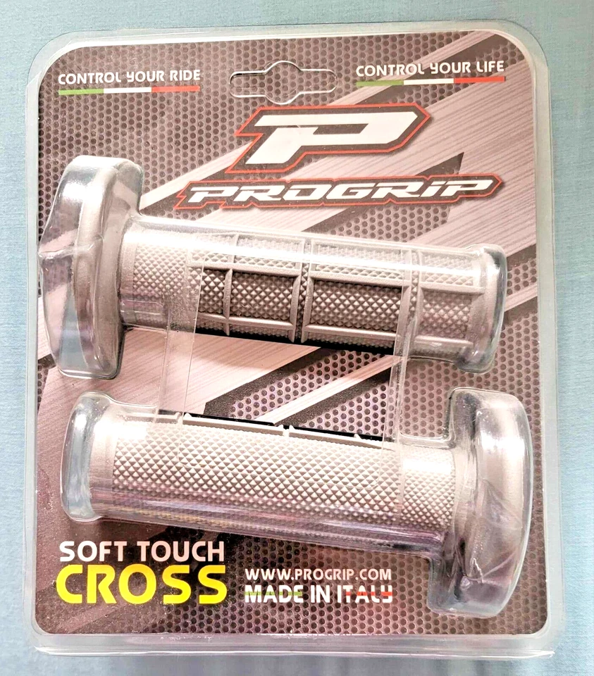 PROGRIP 794 Grey Handle Bar Grips Ø MM 22-25 Long MM 115 Bicycle Moto Soft - Image 1 of 2