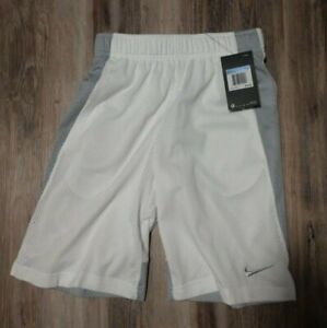 Nike Dri Fit Medium White/Grey Boys Tennis Shorts 