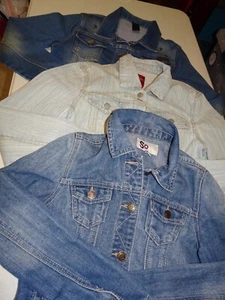 Mixed Brands So, Highway & Paris Jeans Girls Denim Jackets Size XS/S -Lot of 3 - Picture 1 of 10