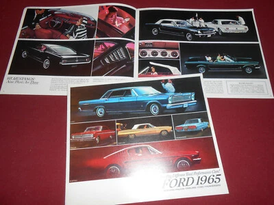 1965 FORD BROCHURE MUSTANG FAIRLANE T-BIRD FALCON / BIG 16-p. '65 SALES CATALOG - Image 1 of 4