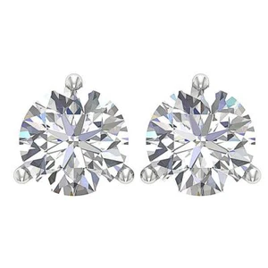 VVSE 1.0/1.50/2 Ct Lab Grown Diamond Martini Set Solitaire Stud Earring 14K Gold - Picture 1 of 14