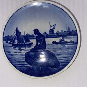 Meerjungfrau Royal Copenhagen Denmark Langelinie Mini Souvenir Schale Teller 2-2010 - Bild 1 von 4