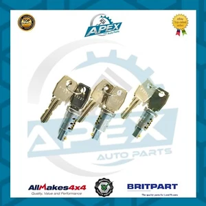 DOOR LOCK BARREL SET (3X BARRELS & 2X KEYS KIT) FOR LANDROVER DEFENDER - MTC6504 - Picture 1 of 1