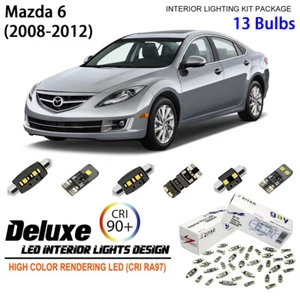 LED Interior Light Kit for Mazda6 2008-2012 + Number Plate Light Bulbs Upgrade - Picture 1 of 8