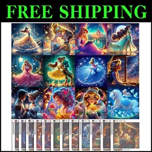 Complete Diamond Painting Set - 12 DIY Kits Featuring Disney Princesses - Picture 1 of 11