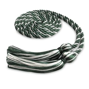 Endea Graduation Single Honor Cord Forest Green/White - Picture 1 of 4