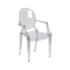Flash Furniture Ghost Chair With Arms In Transparent Crystal [Fh-124-Apc-Clr-Gg]