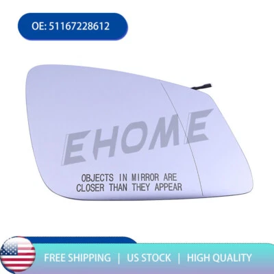 Se adapta a BMW 528 535 550 2010-2016 | lado derecho del pasajero | espejo retrovisor de vidrio de 4 pines Foto 1 de 4