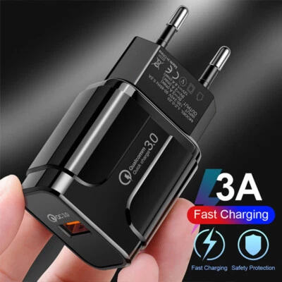 Fast Charging Dock QC 3.0 USB Wall Charger Adapter For Mobile Phone Universal UK - Image 1 of 4