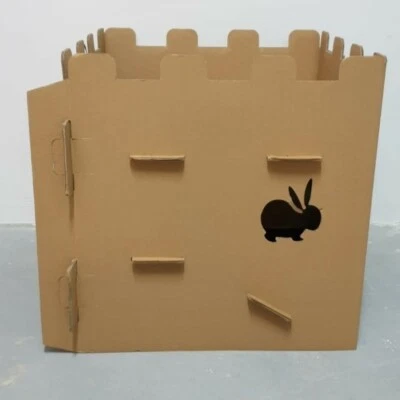 Bunny Rabbit Cardboard Castle House Multi - Storey PlayHouse