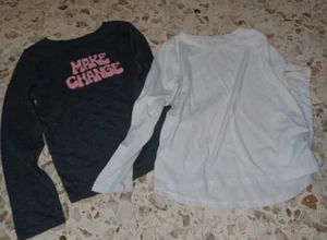Old Navy Girl's Long Sleeve Tee Bundle of 2 Both Medium - Picture 1 of 2