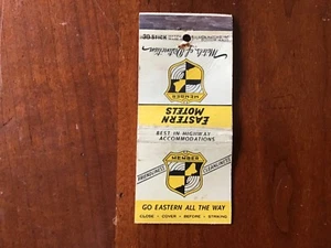 Matchbook Cover - Eastern Motels 30 Stick - Picture 1 of 2